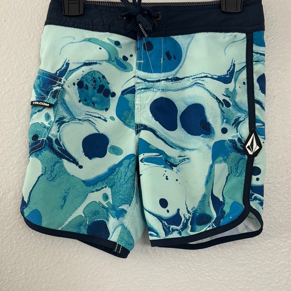 Volcom Blue Abstract Swim Shorts